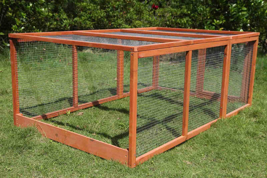 YES4PETS Large Chicken Coop Run Guinea Pig Cage Villa Extension Rabbit Hutch House PenWoofy and Whiskers