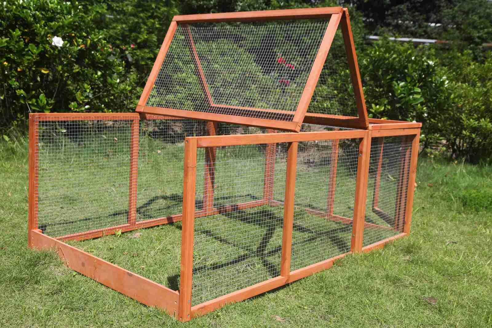 YES4PETS Large Chicken Coop Run Guinea Pig Cage Villa Extension Rabbit Hutch House PenWoofy and Whiskers