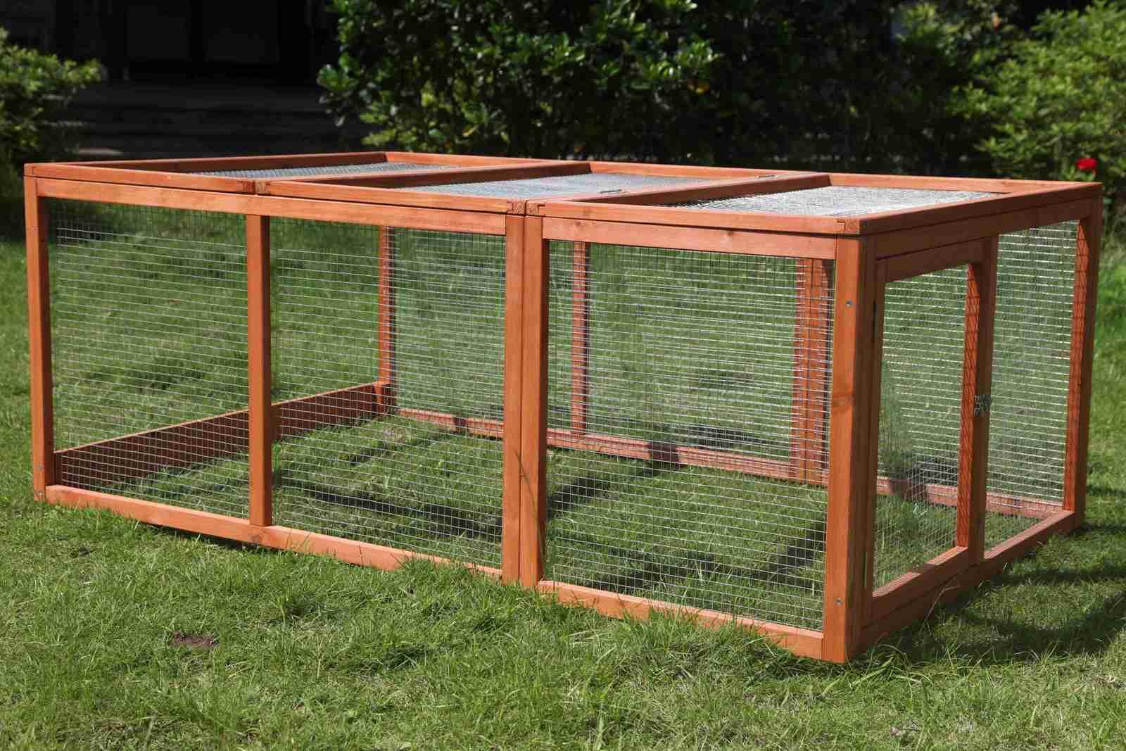 YES4PETS Large Chicken Coop Run Guinea Pig Cage Villa Extension Rabbit Hutch House PenWoofy and Whiskers