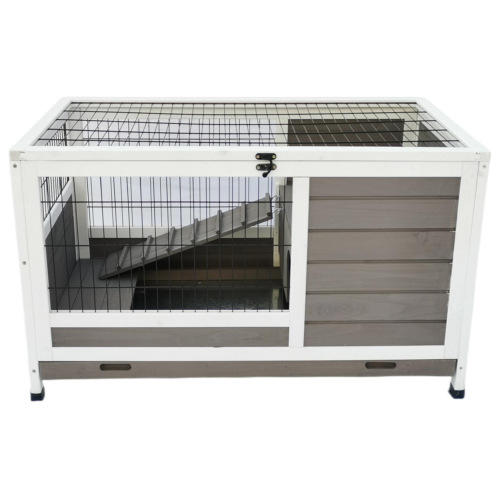 YES4PETS Rabbit Hutch Cat House Cage Guinea Pig Ferret CageWoofy and Whiskers