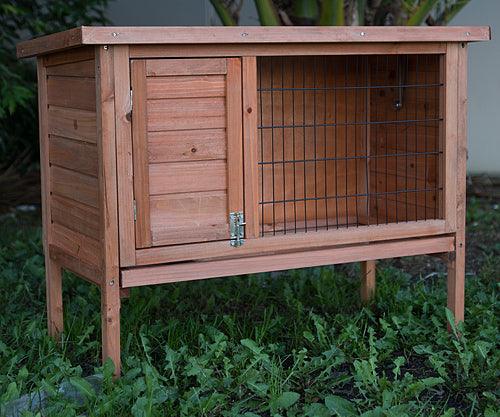 YES4PETS Single Wooden Pet Rabbit Hutch Guinea Pig Cage with Slide out TrayHutchNookWoofy and Whiskers