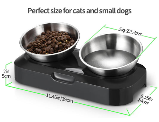 YES4PETS Stainless Steel Pet Bowl Water Bowls Portable Anti Slip Skid Feeder Dog Rabbit Cat Pet Care > Dog Supplies YES4PETS
