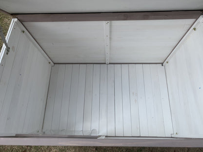 YES4PETS XL Timber Pet Dog Kennel House Puppy Wooden Timber Cabin With Stripe White Pet Care > Dog Supplies > Dog Kennels Woofy and Whiskers