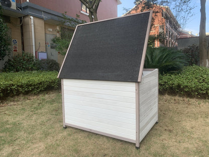 YES4PETS XXL Timber Pet Dog Kennel House Puppy Wooden Timber Cabin With Stripe White Pet Care > Dog Supplies > Dog Kennels YES4PETS
