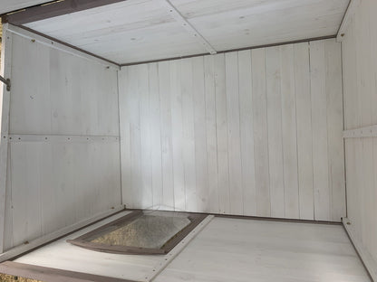 YES4PETS XXL Timber Pet Dog Kennel House Puppy Wooden Timber Cabin With Stripe White Pet Care > Dog Supplies > Dog Kennels YES4PETS